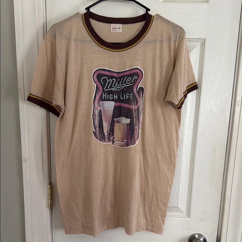 Vintage Miller High Life Graphic T-Shirt size L #33
